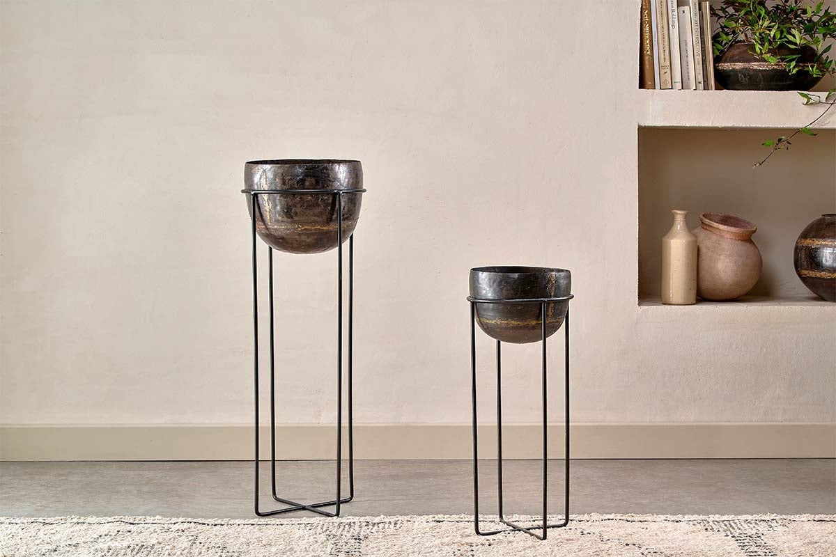 Nkuku Endo Reclaimed Iron Planter Stand