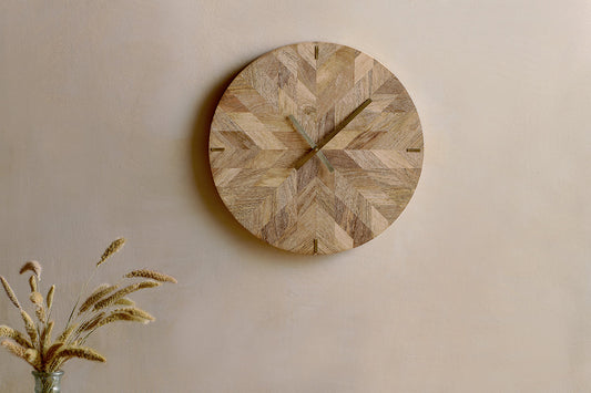 Nkuku Enugu Mango Wood Clock Natural