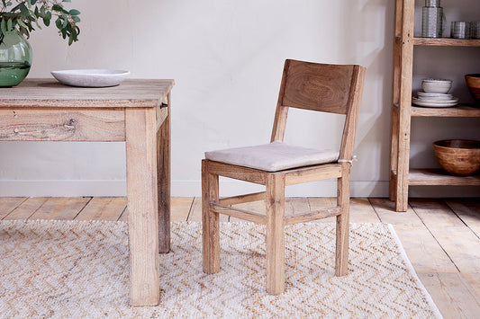 Nkuku Fioni Reclaimed Wood Dining Chair Natural