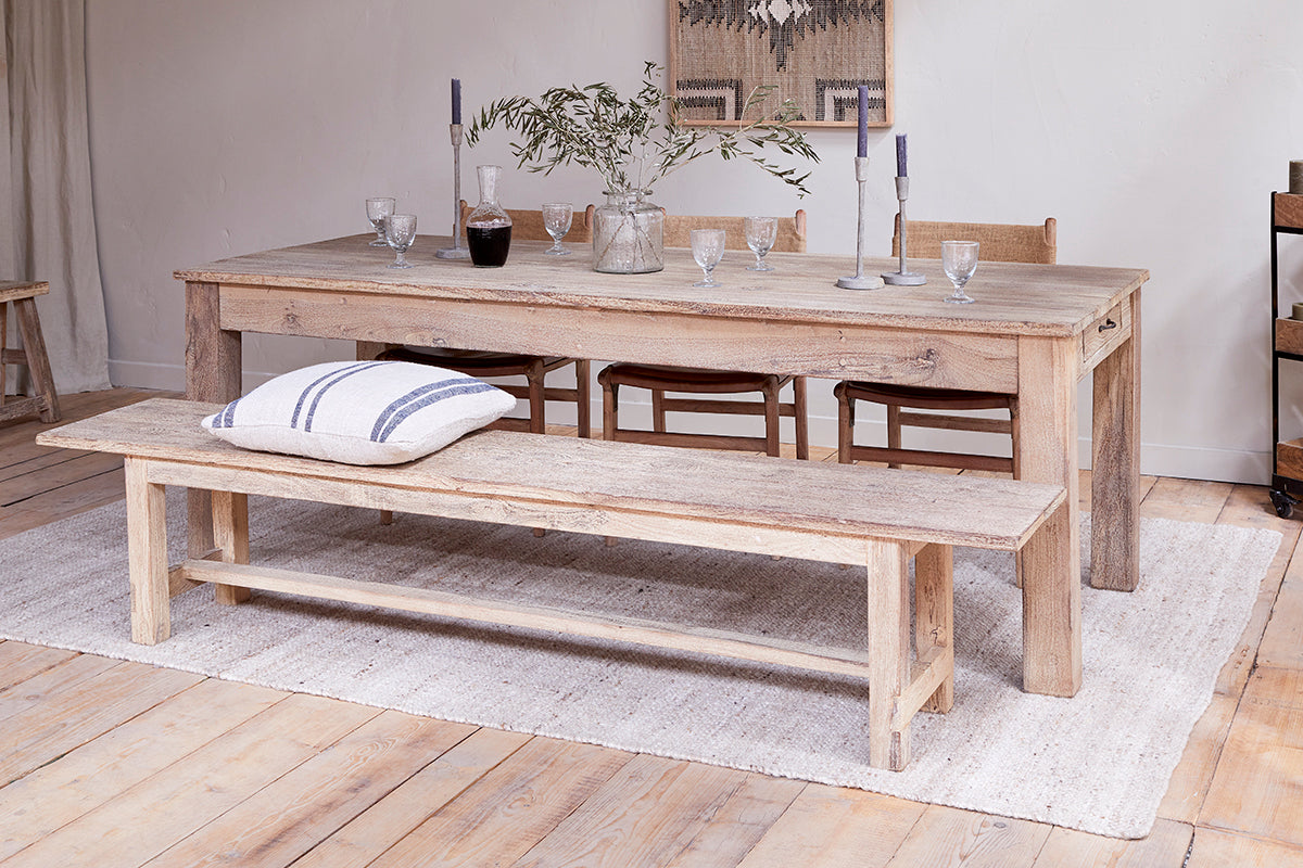Nkuku Fioni Reclaimed Wood Dining Table Natural