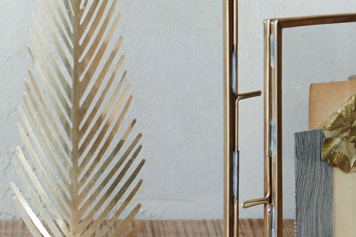 Nkuku Folded Danta Frame Antique Brass