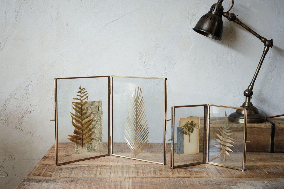 Nkuku Folded Danta Frame Antique Brass