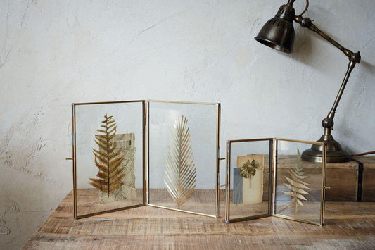 Nkuku Folded Danta Frame Antique Brass