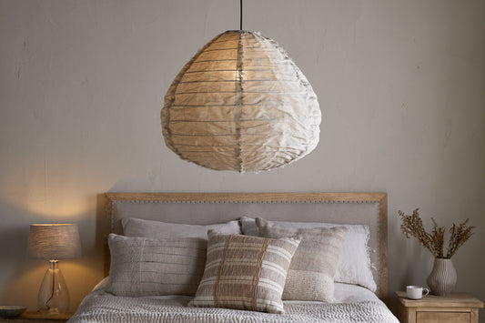 Nkuku Hirana Cotton Lampshade Natural Large