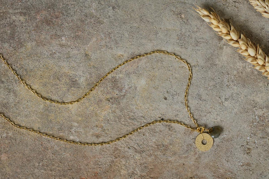 Nkuku Hiral Labradorite Necklace Gold