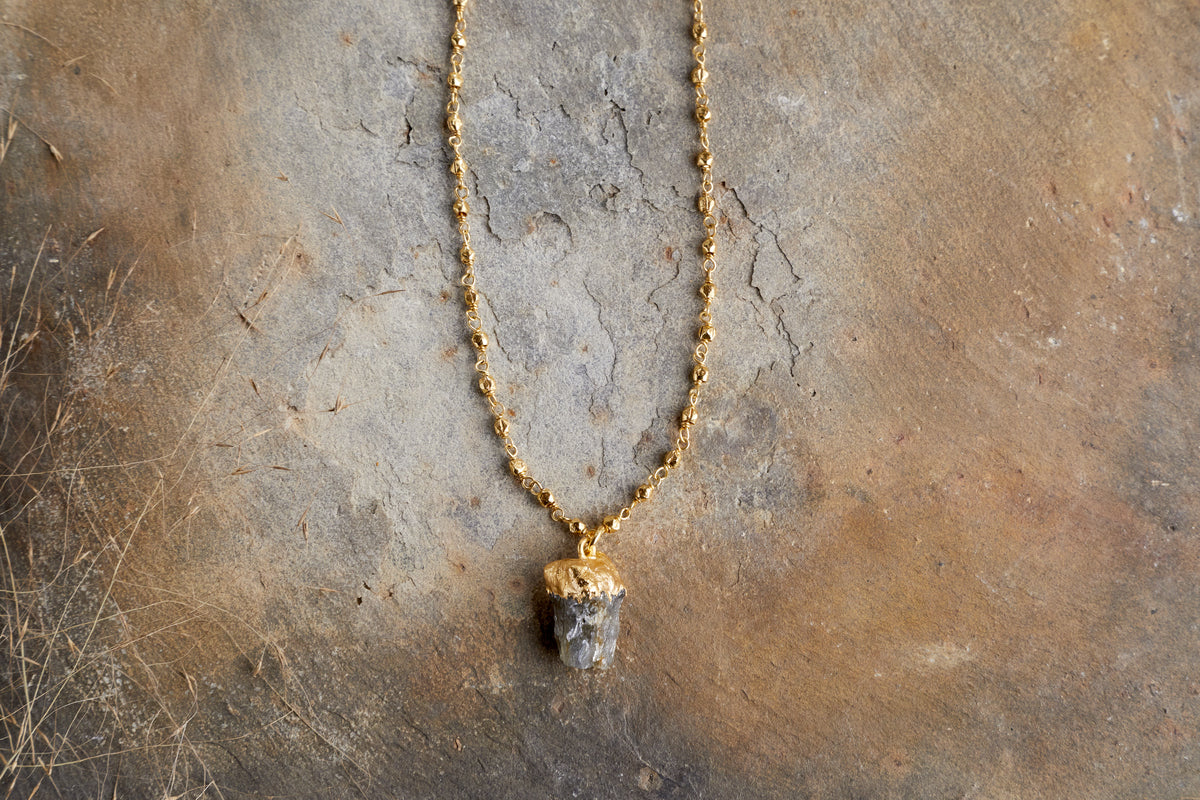 Nkuku Hadari Labradorite Necklace Gold