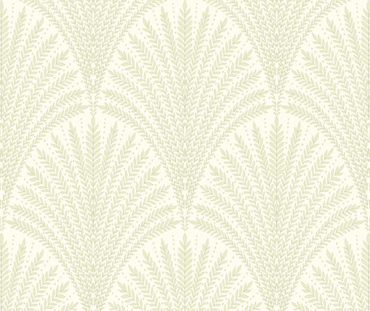 Hoopla Walls Leaf Fan Sage Green