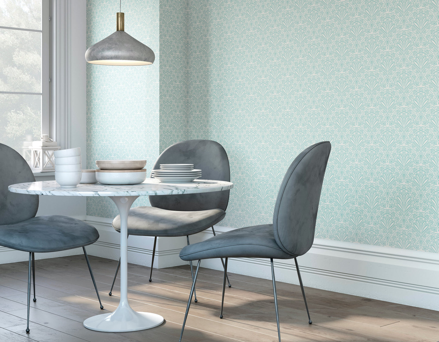 Hoopla Walls Deco Fan Blue