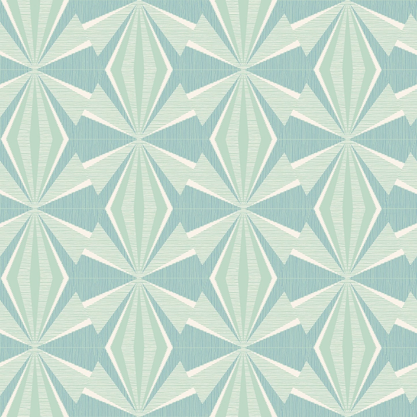Hoopla Walls Sunray Diamond Teal Blue