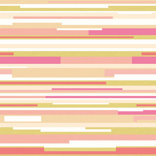 Hoopla Walls Horizontal Stripe Pink Green