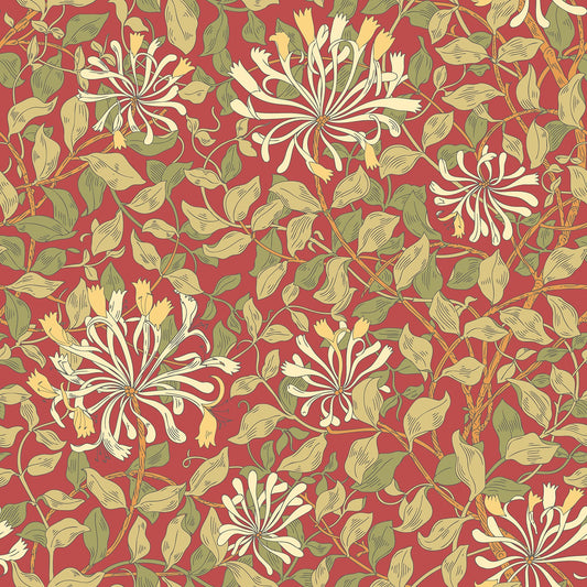 Hoopla Walls Honeysuckle Leaf Trail Terracotta