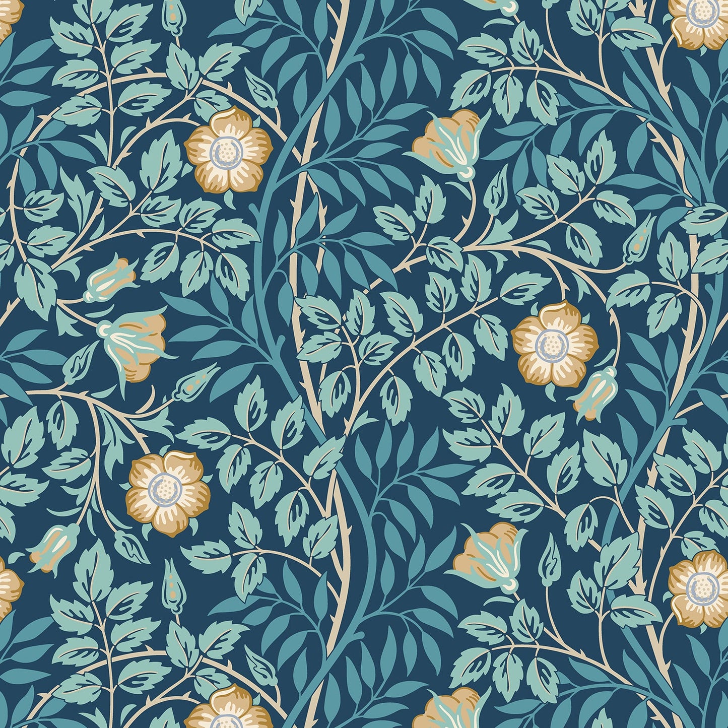 Hoopla Walls Rosehip Trail Navy Blue