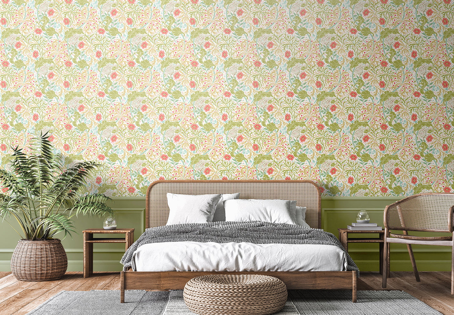 Hoopla Walls Seaweed Garden Rose Pink