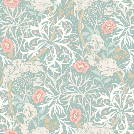 Hoopla Walls Seaweed Garden Seafoam