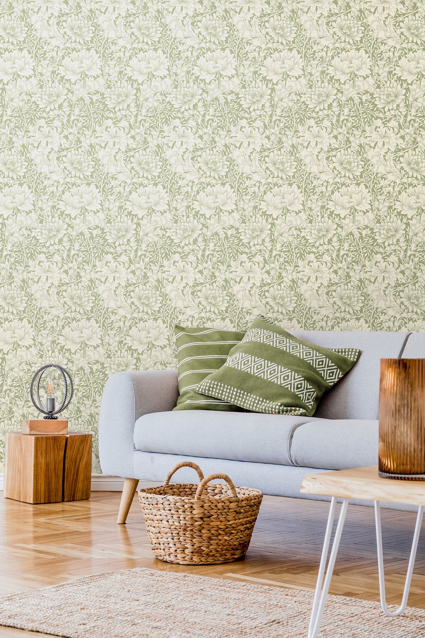Hoopla Walls Chrysanthemum Sage Green