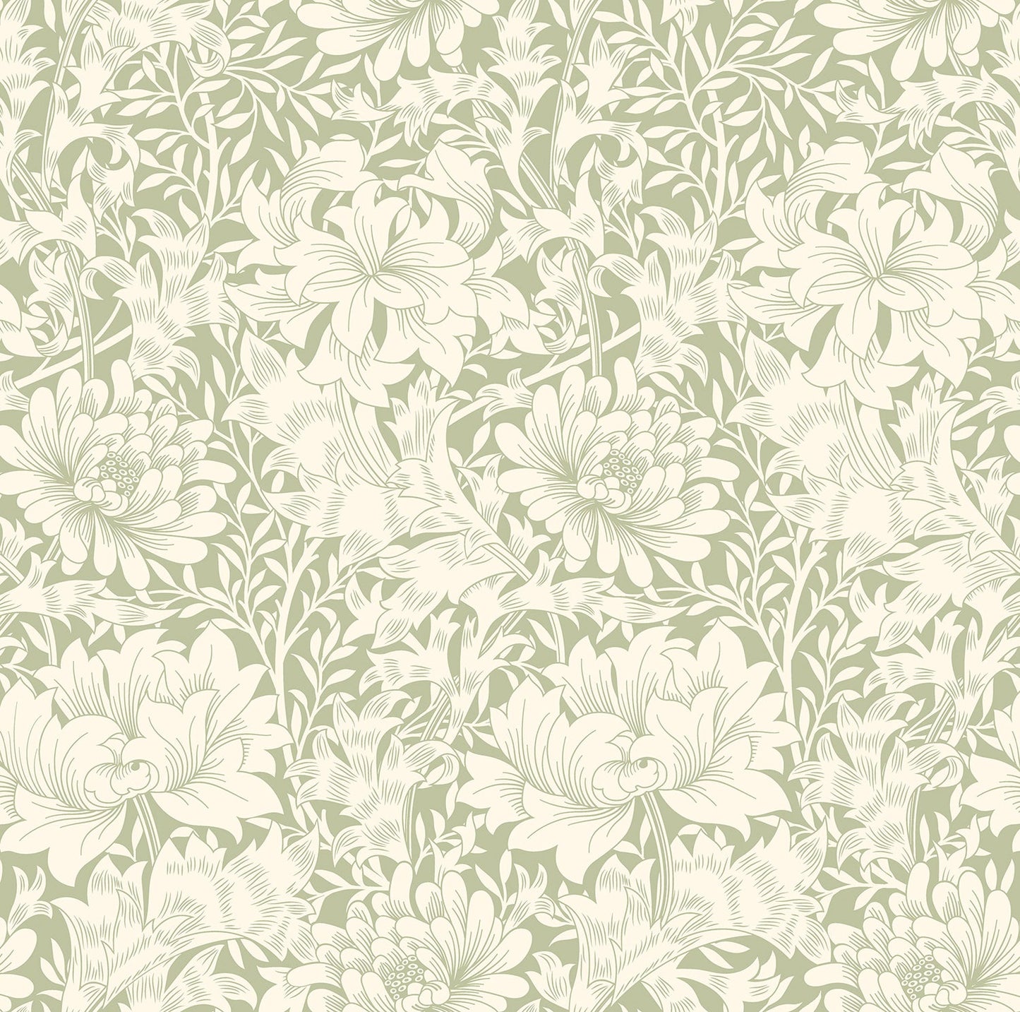 Hoopla Walls Chrysanthemum Sage Green