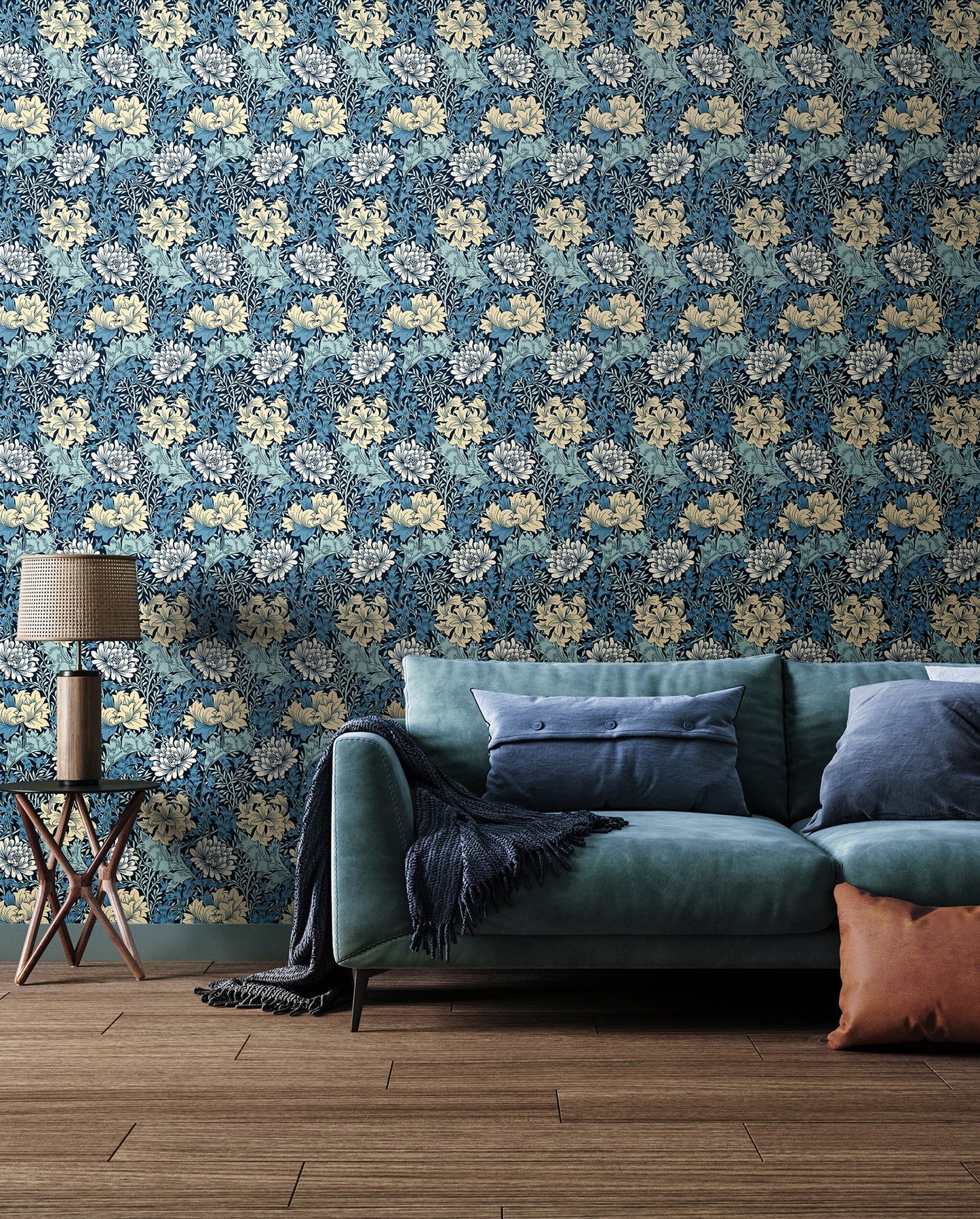 Hoopla Walls Chrysanthemum Navy Mix