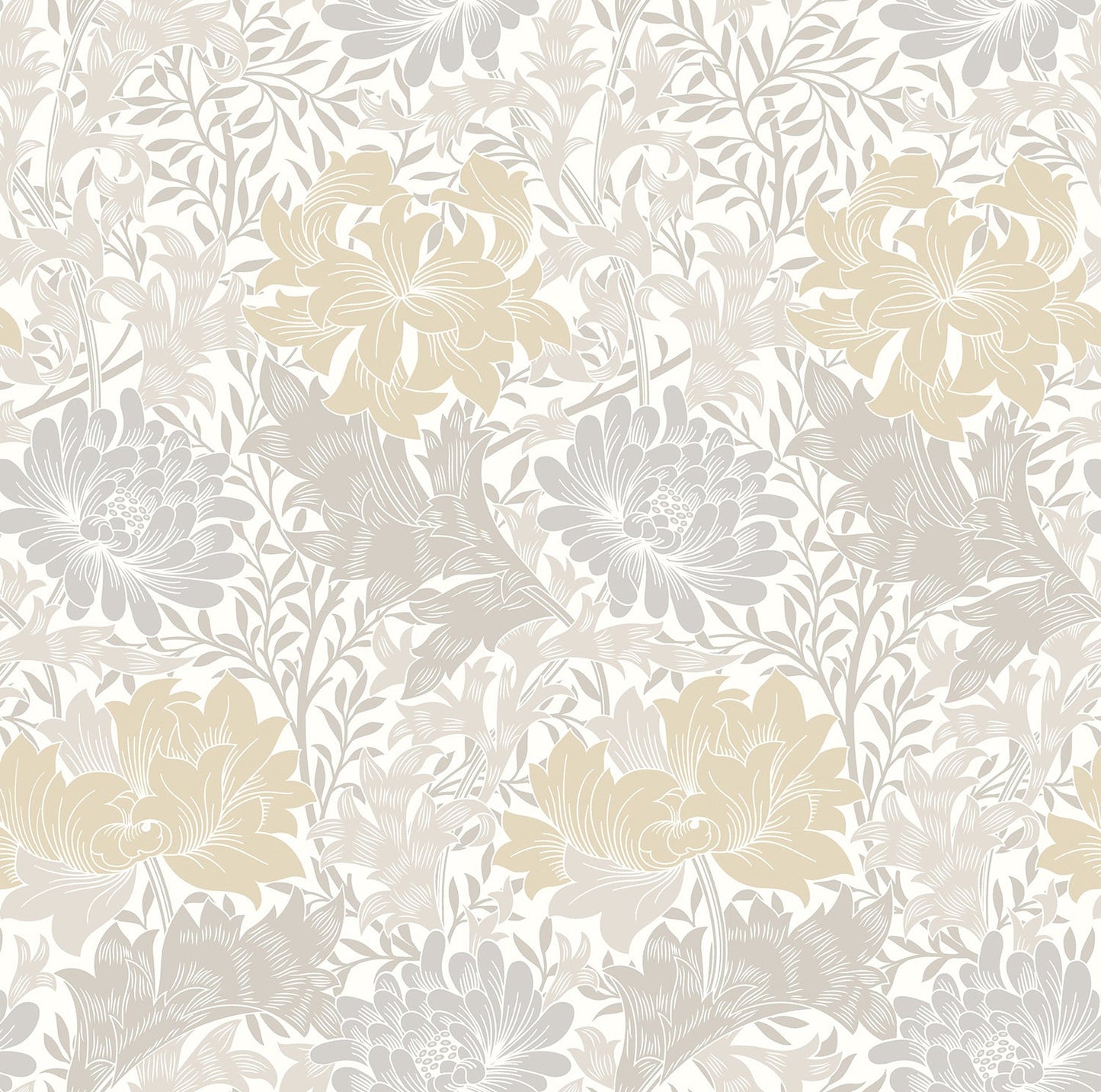 Hoopla Walls Chrysanthemum Natural Stone