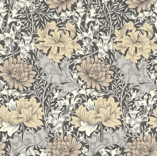 Hoopla Walls Chrysanthemum Graphite Mix