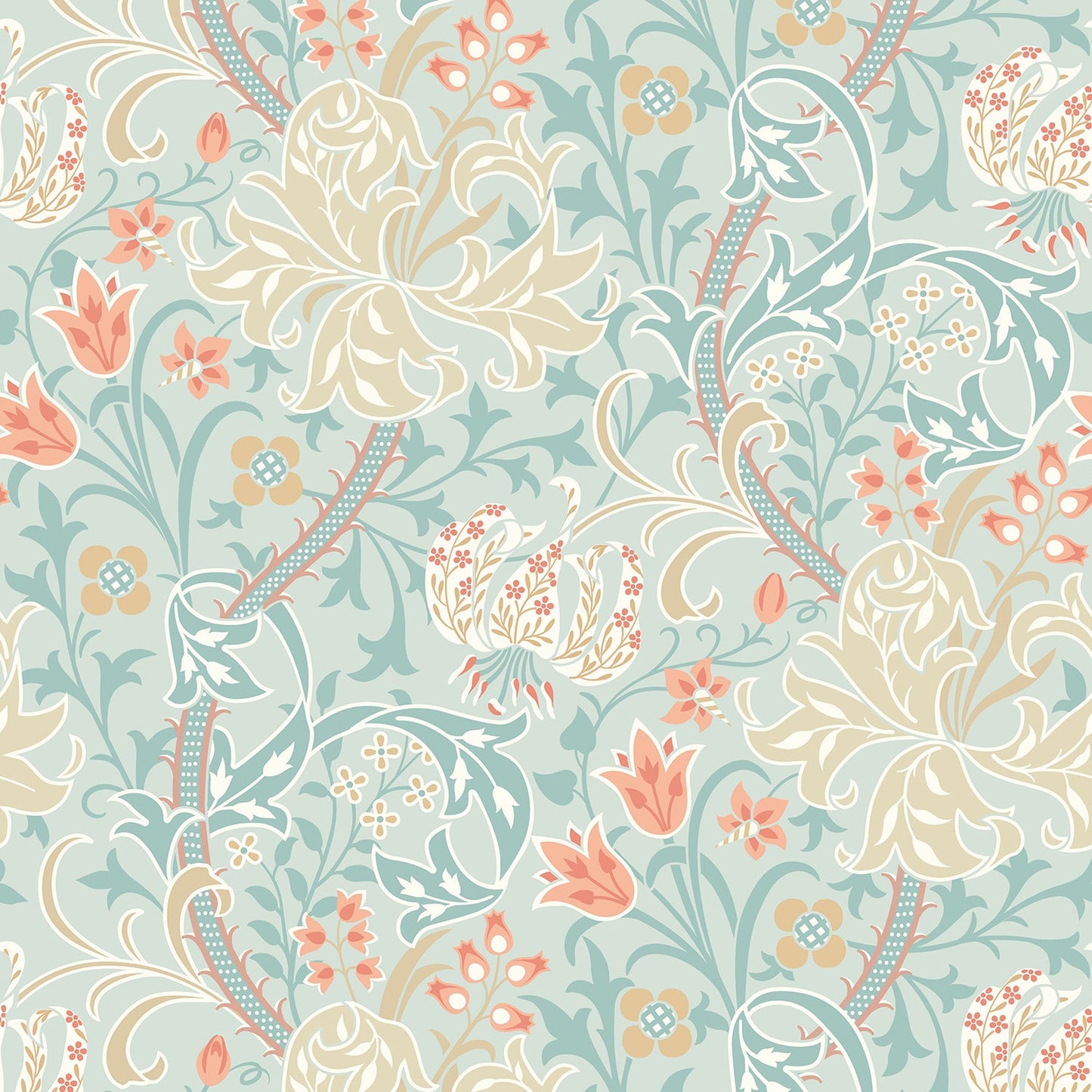 Hoopla Walls Lily Ogee Duckegg Blue