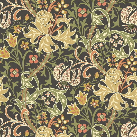 Hoopla Walls Lily Ogee Black