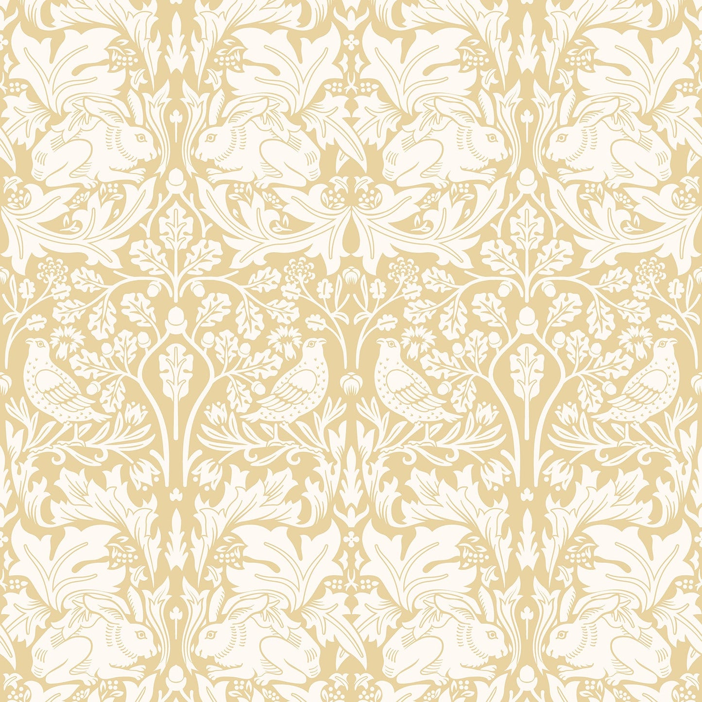 Hoopla Walls Forest Rabbit Mustard