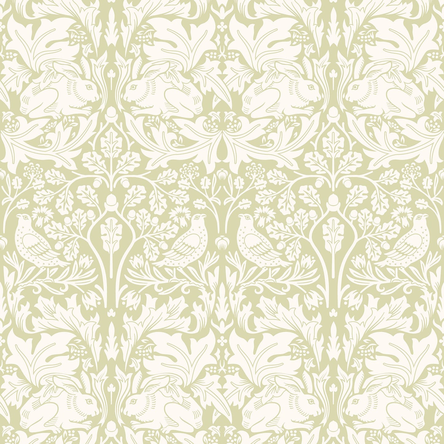 Hoopla Walls Forest Rabbit Pale Green