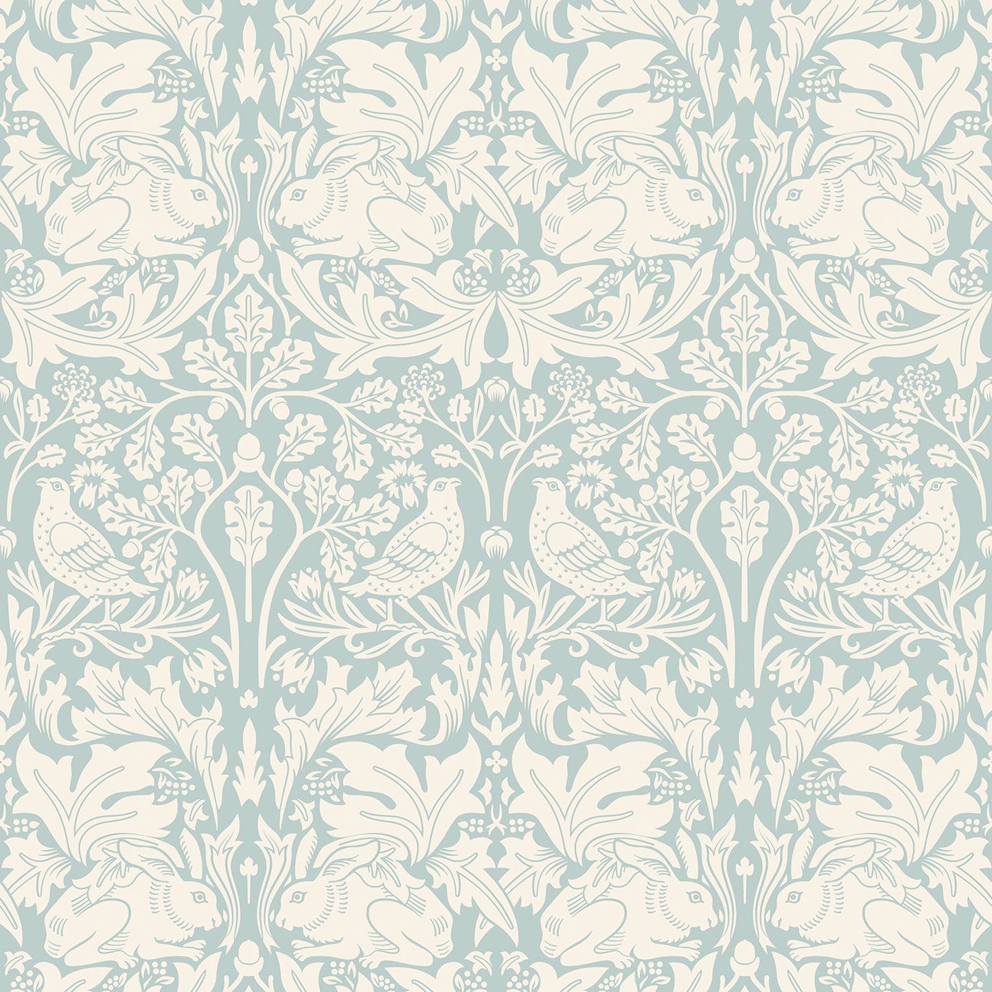 Hoopla Walls Forest Rabbit Duck Egg Blue