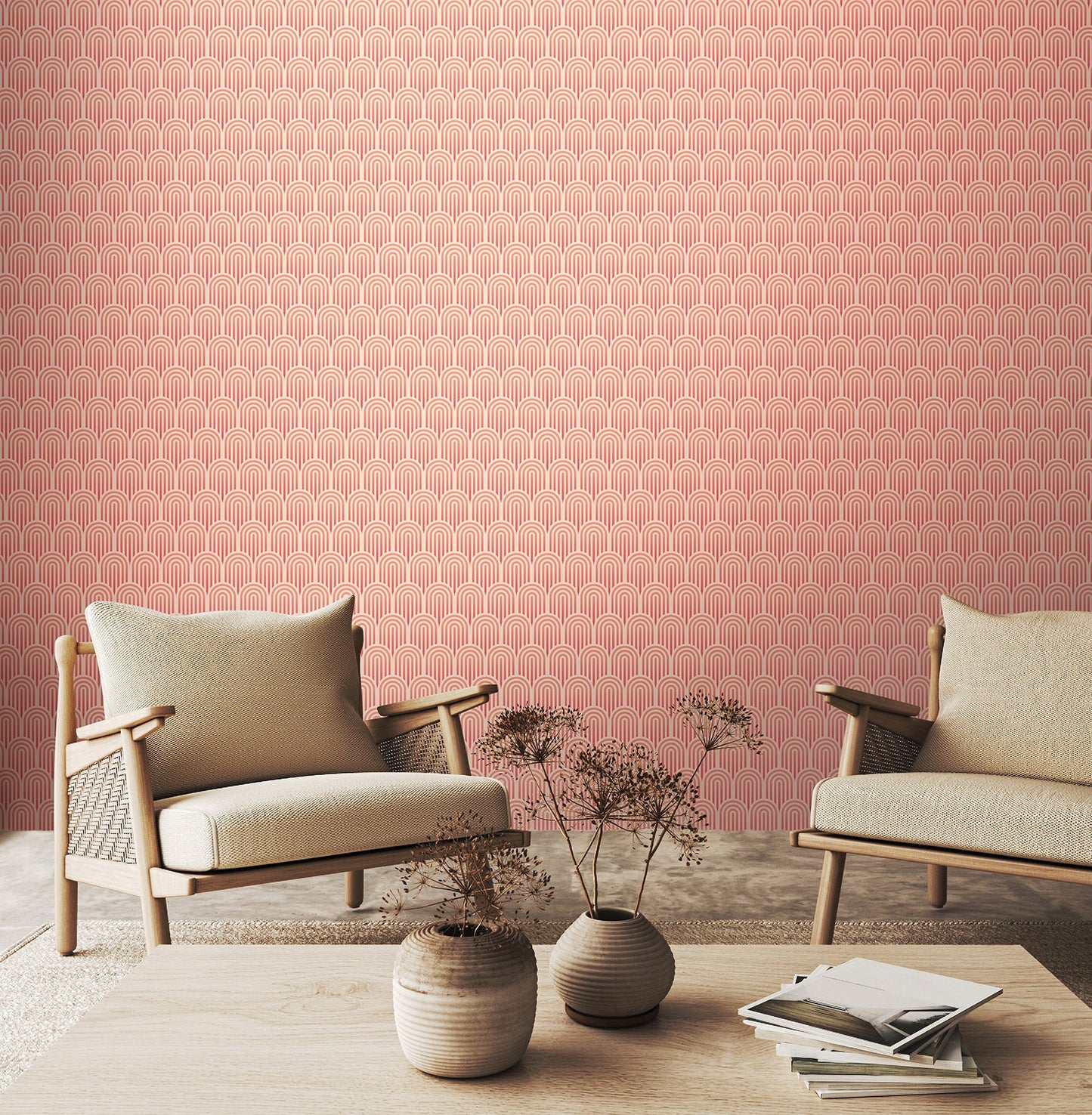Hoopla Walls Retro Arch Blush Pink