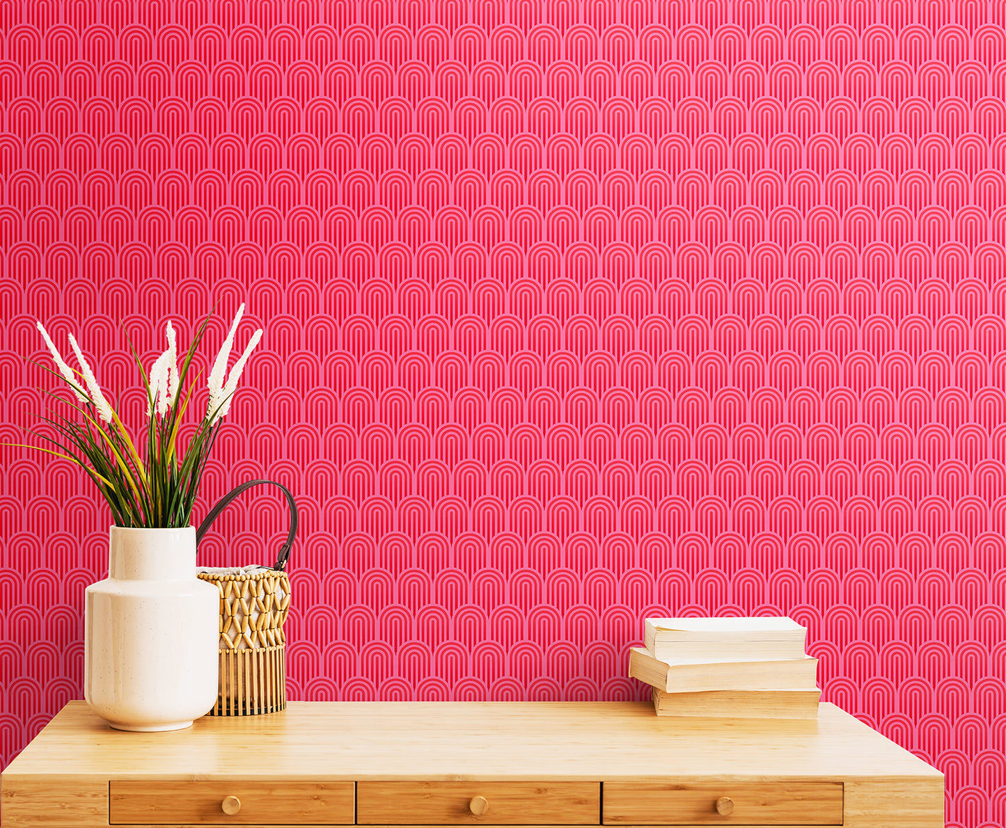 Hoopla Walls Retro Arch Bright Pink