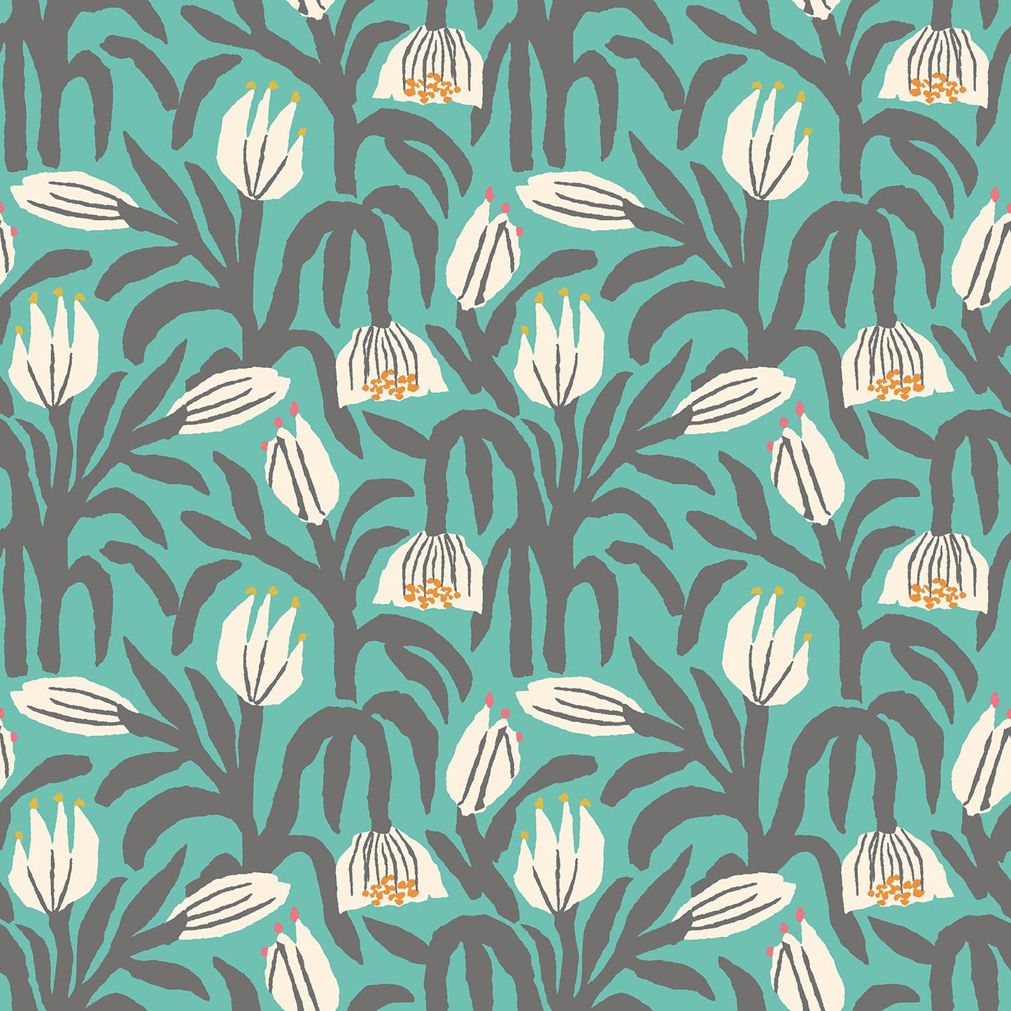 Hoopla Walls Chunky Flower Teal Blue