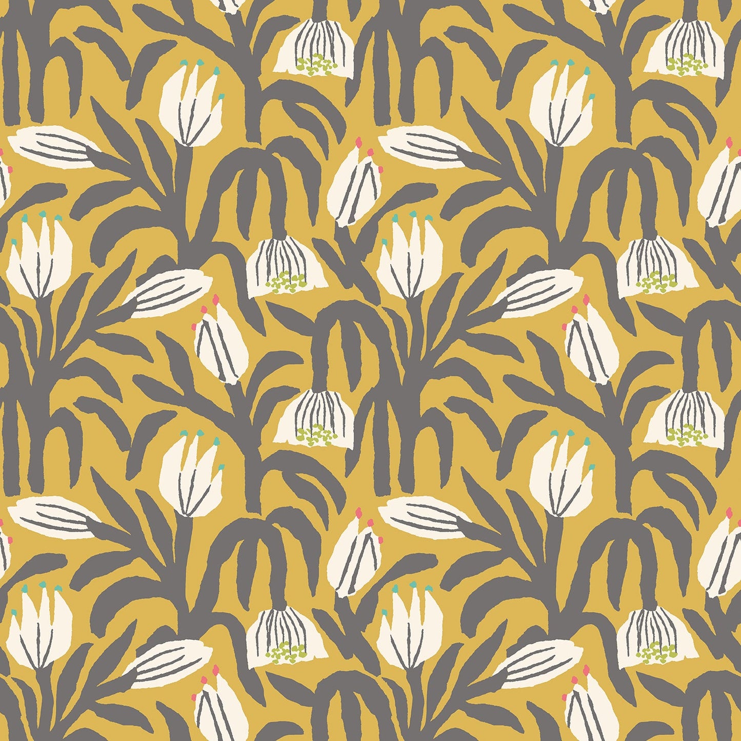 Hoopla Walls Chunky Flower Mustard