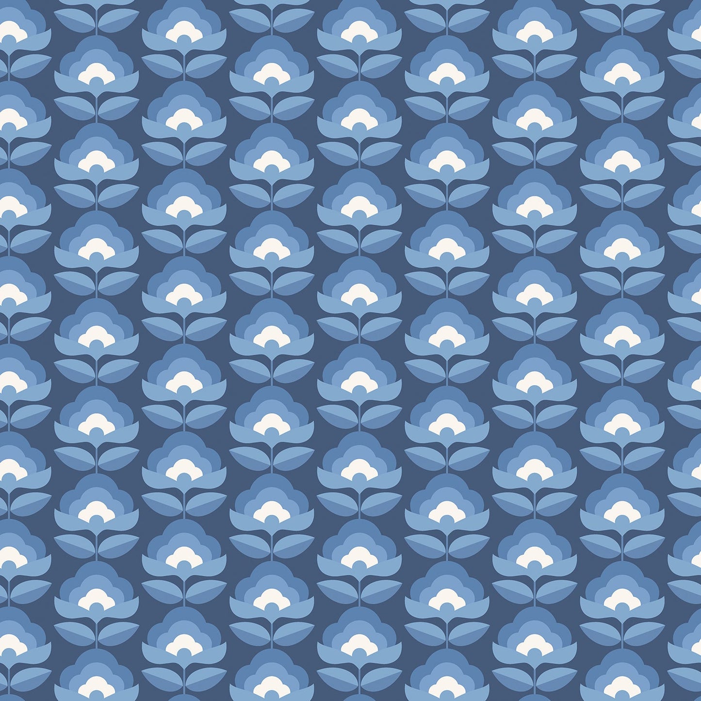 Hoopla Walls Retro Flower Indigo Mix