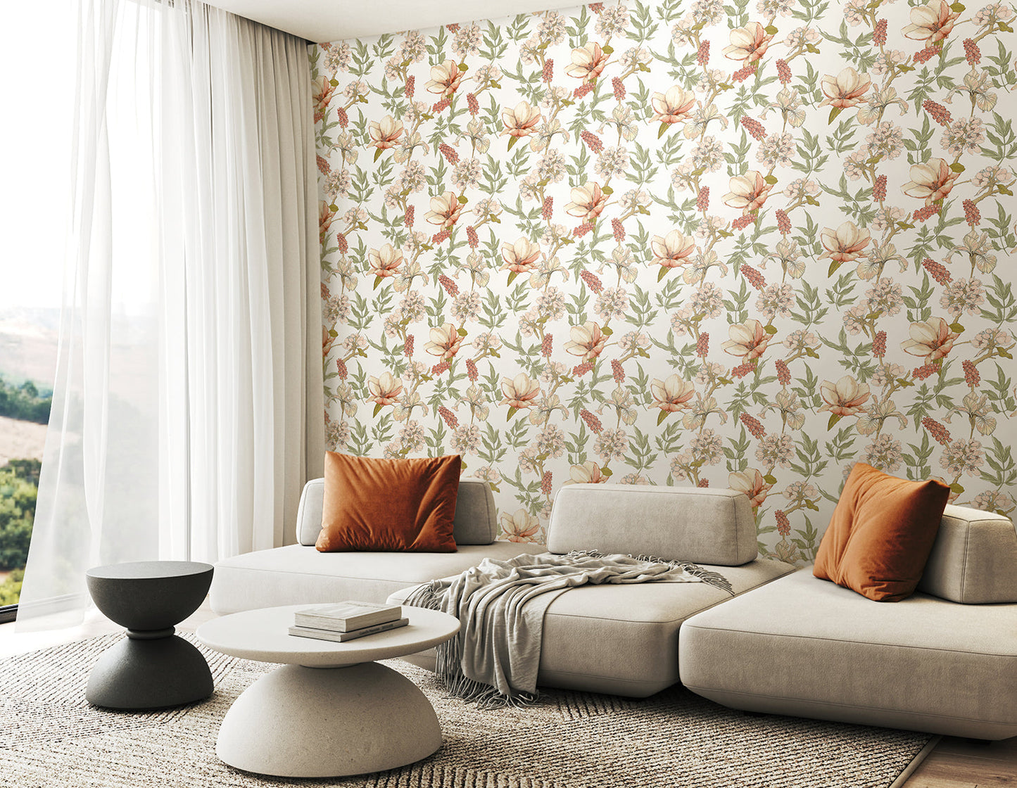 Hoopla Walls Orchid Bloom Sage Hazel