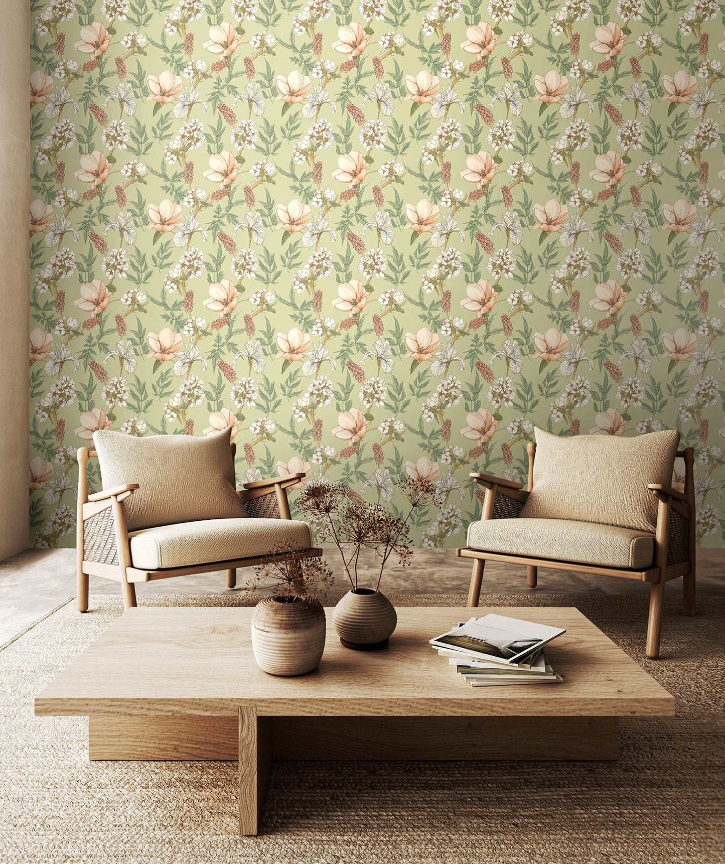 Hoopla Walls Orchid Bloom Artichoke