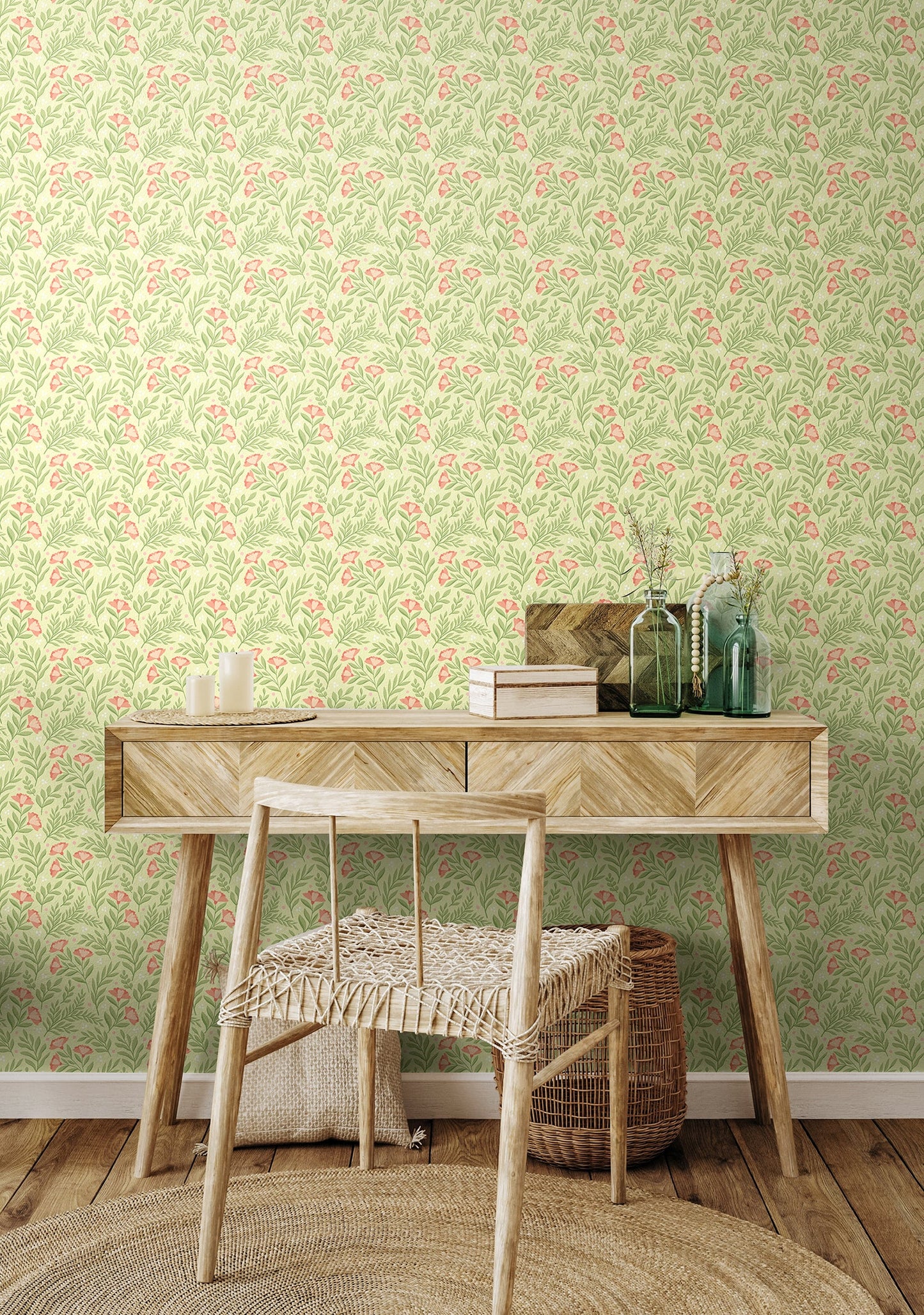 Hoopla Walls Petite Posy Apricot Fern