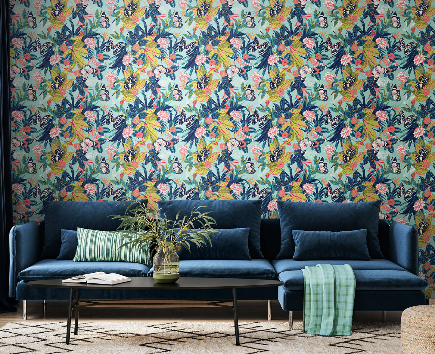 Hoopla Walls Paradise Aqua Rouge