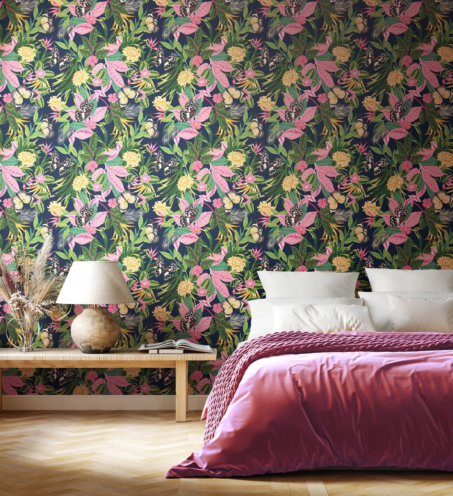 Hoopla Walls Paradise Indigo Pink