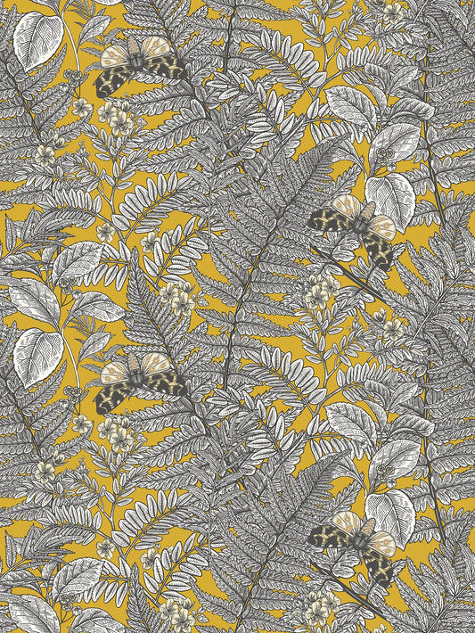 Hoopla Walls Wild Ferns Mustard