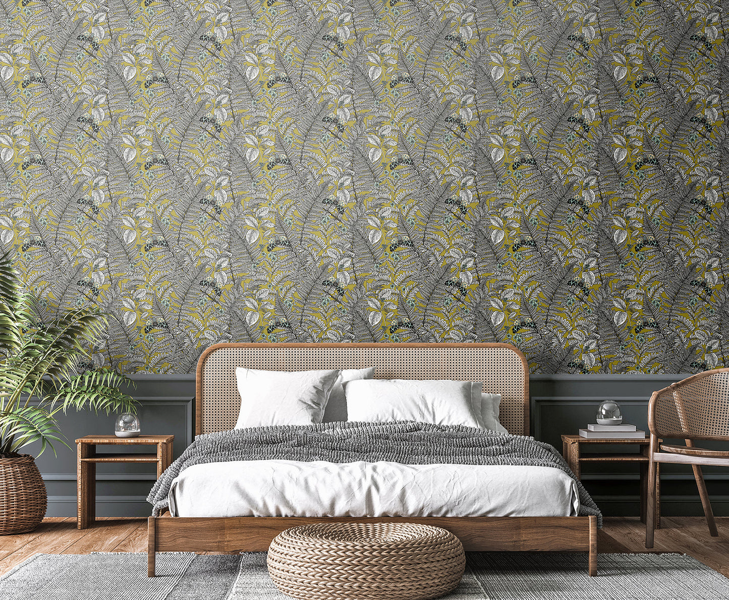 Hoopla Walls Wild Ferns Olive