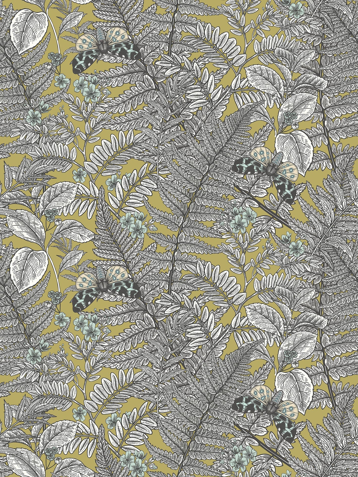 Hoopla Walls Wild Ferns Olive