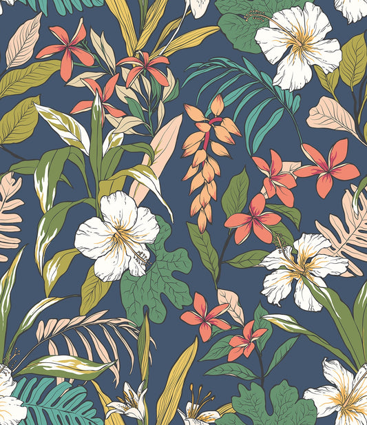 Hoopla Walls Oasis Navy Twist