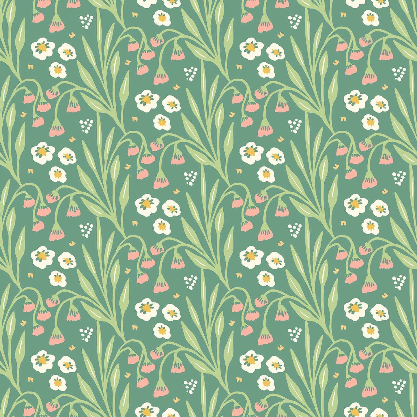 Hoopla Walls Meadow Stripe Leaf Peony