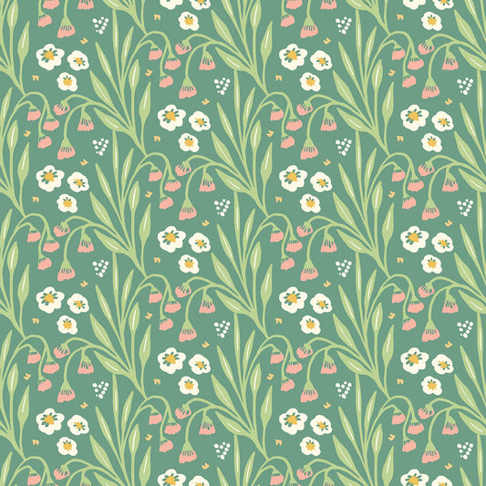 Hoopla Walls Meadow Stripe Leaf Peony