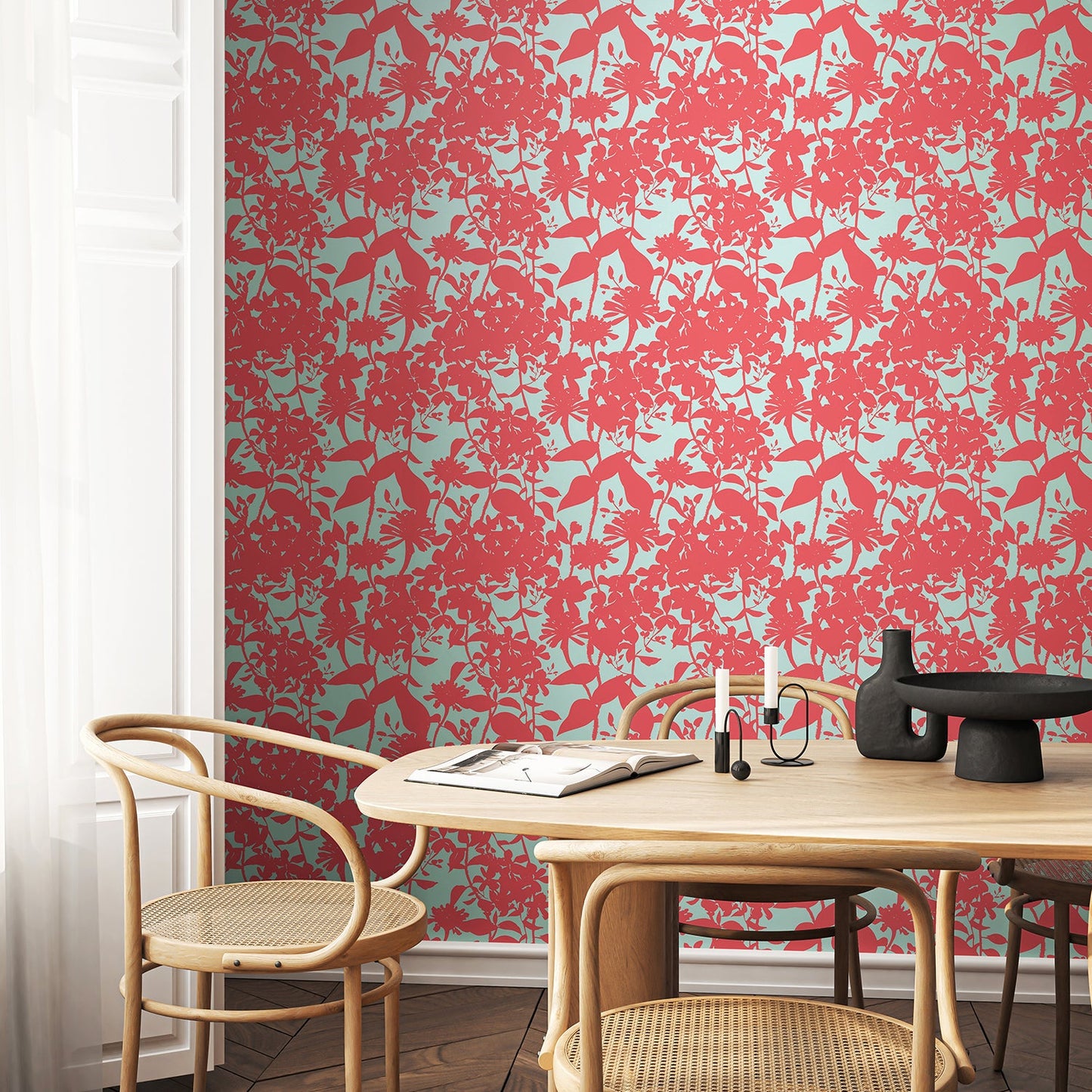 Hoopla Walls Summer Silhouette Coral Twist