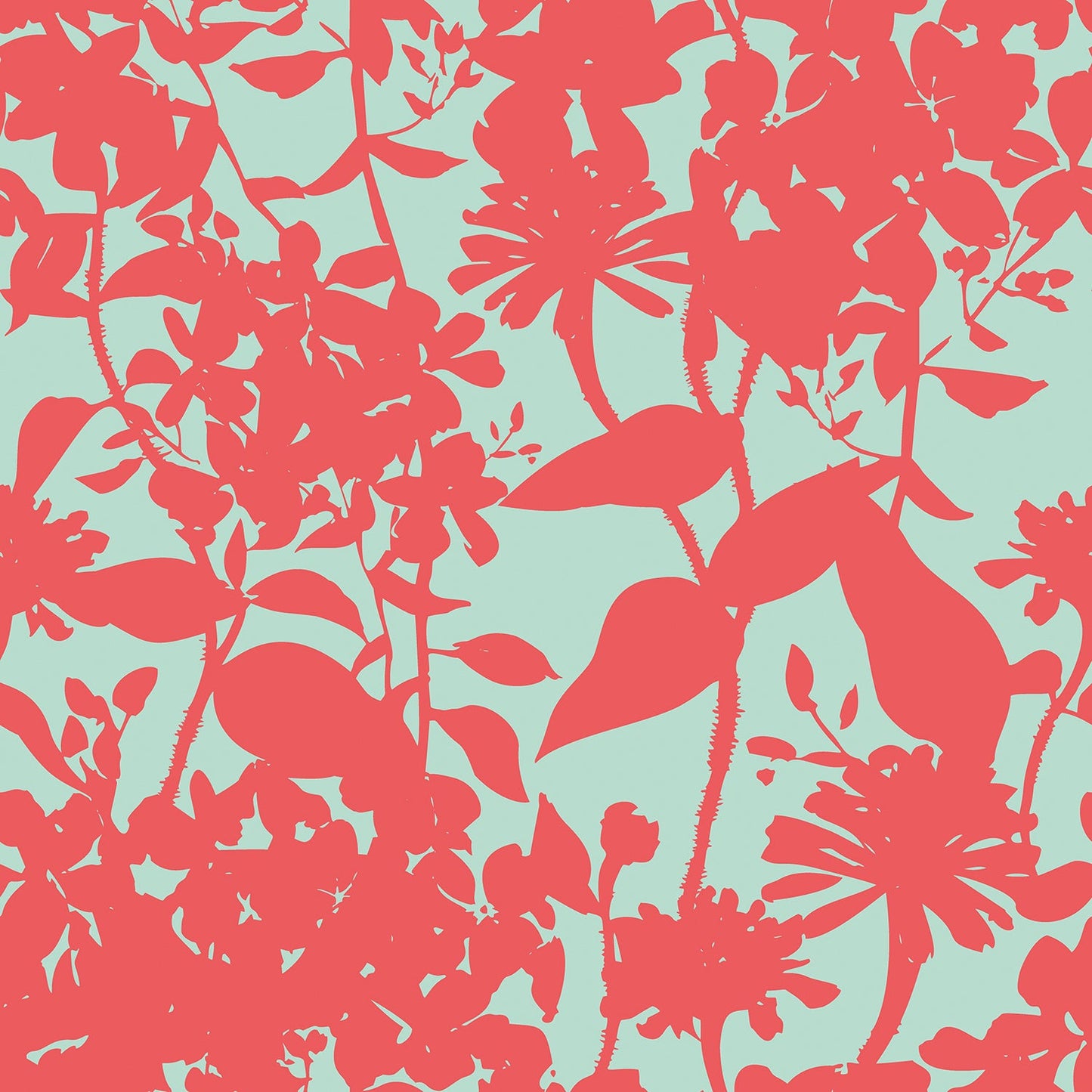 Hoopla Walls Summer Silhouette Coral Twist