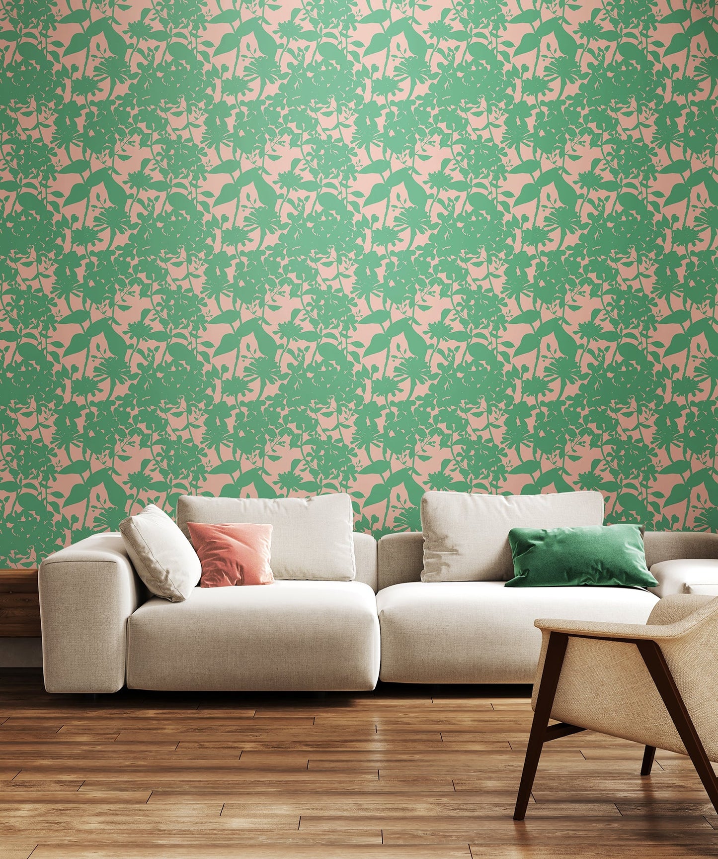 Hoopla Walls Summer Silhouette Jade Blossom