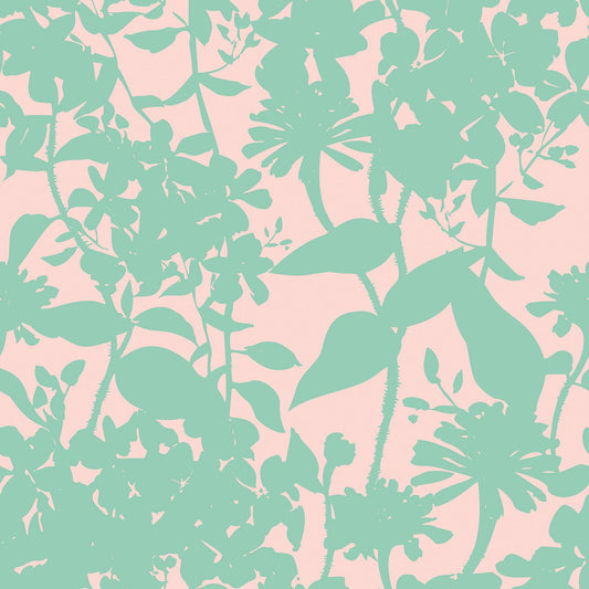 Hoopla Walls Summer Silhouette Jade Blossom
