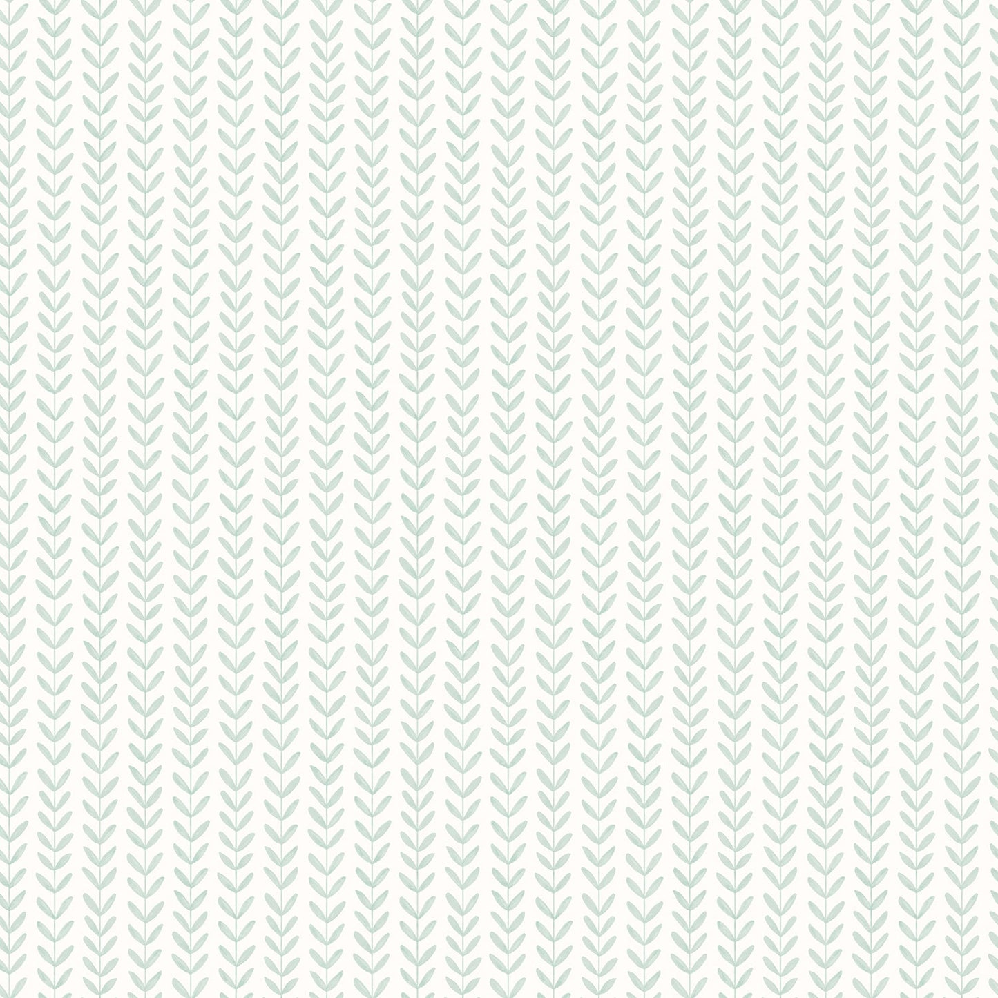 Hoopla Walls Ditsy Leaf Stripe Duck Egg