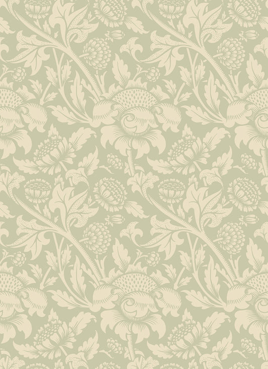 Hoopla Walls Damask Trail Bamboo
